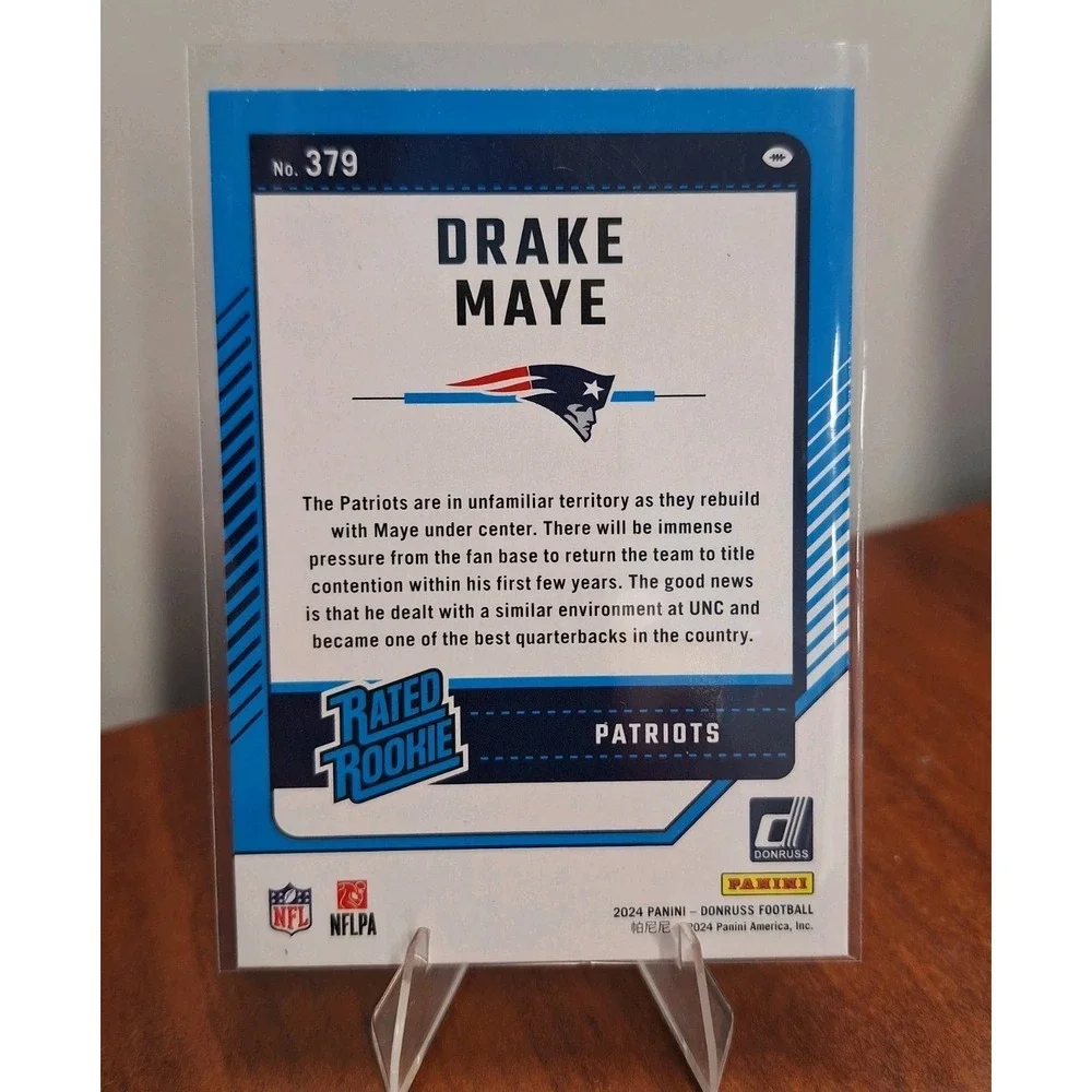 2024 Panini Donruss Rated Rookie Drake Maye #379 Rookie RC Patriots MVP‎ ?